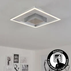 Plafonnier Buren LED Nickel mat, 1 lumière