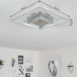 Plafonnier Buren LED Nickel mat, 1 lumière