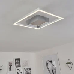 Plafonnier Buren LED Nickel mat, 1 lumière