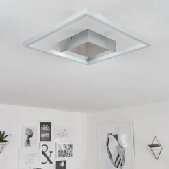 Plafonnier Buren LED Nickel mat, 1 lumière
