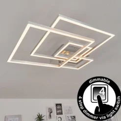 Plafonnier Buren LED Nickel mat, 1 lumière