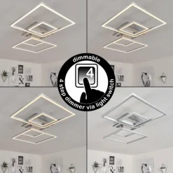 Plafonnier Buren LED Nickel mat, 1 lumière
