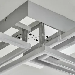 Plafonnier Buren LED Nickel mat, 1 lumière