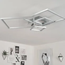 Plafonnier Buren LED Nickel mat, 1 lumière