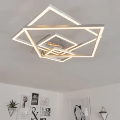 Plafonnier Buren LED Nickel mat, 1 lumière