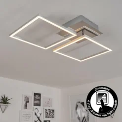 Plafonnier Buren LED Nickel mat, 1 lumière
