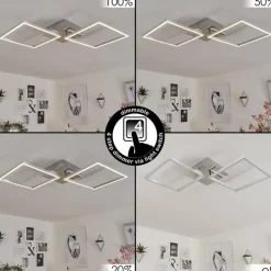 Plafonnier Buren LED Nickel mat, 1 lumière