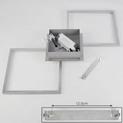 Plafonnier Buren LED Nickel mat, 1 lumière