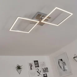 Plafonnier Buren LED Nickel mat, 1 lumière
