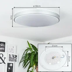 Plafonnier Buris LED Blanc, 1 lumière