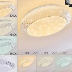 Plafonnier Burton LED Blanc, 1 lumière