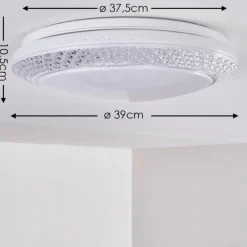 Plafonnier Burton LED Blanc, 1 lumière