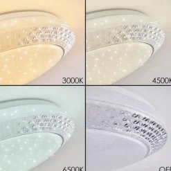 Plafonnier Burton LED Blanc, 1 lumière