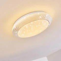 Plafonnier Burton LED Blanc, 1 lumière