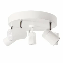 Plafonnier By Rydens Correct Blanc, 5 lumières