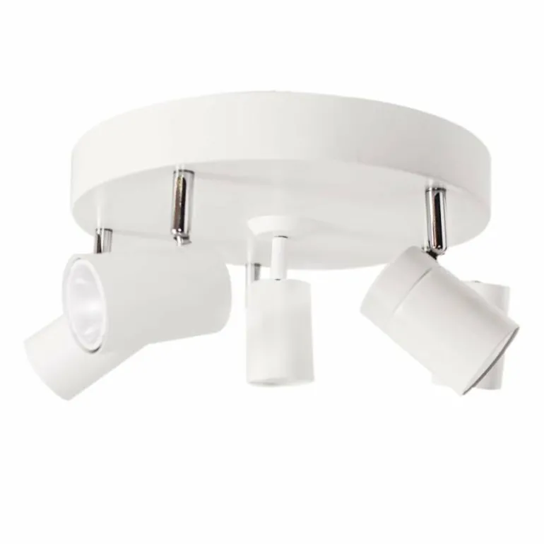 Plafonnier By Rydens Correct Blanc, 5 lumières