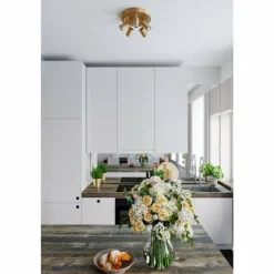 Plafonnier By Rydens Correct Cuivre, 5 lumières