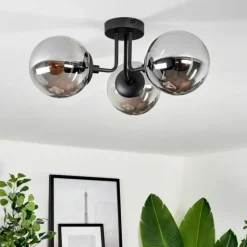 Plafonnier Cabalonga Noir, 3 lumières