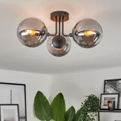 Plafonnier Cabalonga Noir, 3 lumières