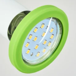 Plafonnier Cabri LED Chrome, Vert, Blanc, 1 lumière
