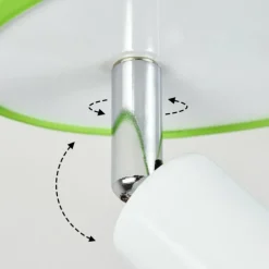 Plafonnier Cabri LED Chrome, Vert, Blanc, 1 lumière