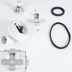 Plafonnier Cabri LED Chrome, Noir, Blanc, 1 lumière