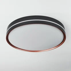 Plafonnier Cachalot LED Cuivre, Noir, 1 lumière, Télécommandes, Changeur de couleurs