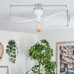 Plafonnier Cacor Blanc, 1 lumière