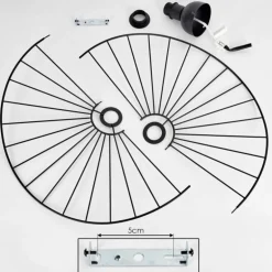 Plafonnier Cacor Noir, 1 lumière