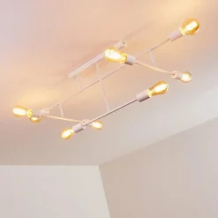 Plafonnier Cahaba Blanc, 8 lumières