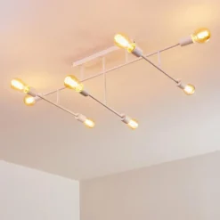 Plafonnier Cahaba Blanc, 8 lumières