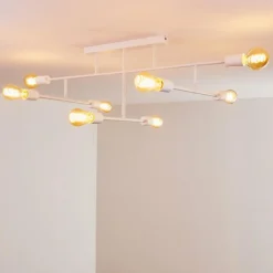 Plafonnier Cahaba Blanc, 8 lumières
