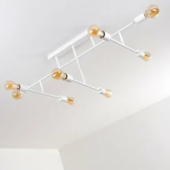 Plafonnier Cahaba Blanc, 8 lumières