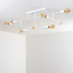 Plafonnier Cahaba Blanc, 8 lumières