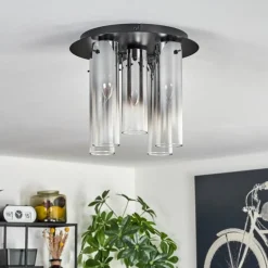 Plafonnier Caimitte Noir, 5 lumières