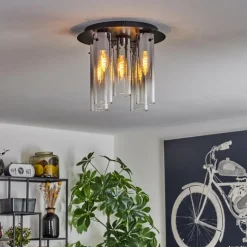 Plafonnier Caimitte Noir, 5 lumières