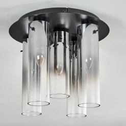 Plafonnier Caimitte Noir, 5 lumières