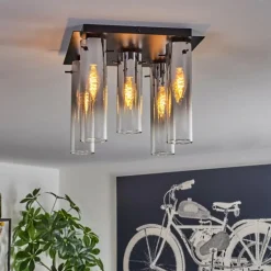 Plafonnier Caimitte Noir, 5 lumières