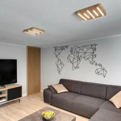 Plafonnier Cajas LED Écru, 5 lumières