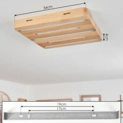 Plafonnier Cajas LED Écru, 5 lumières