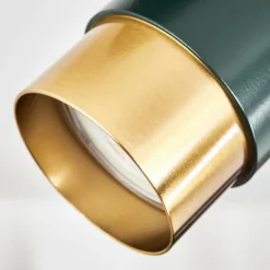 Plafonnier Campanas Vert, Laiton, 1 lumière