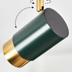 Plafonnier Campanas Vert, Laiton, 1 lumière