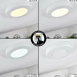 Plafonnier Canditas LED Blanc, 1 lumière