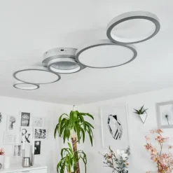 Plafonnier Carabajal LED Titane, 1 lumière