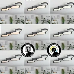 Plafonnier Carabajal LED Noir, 1 lumière