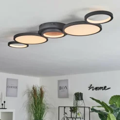 Plafonnier Carabajal LED Noir, 1 lumière