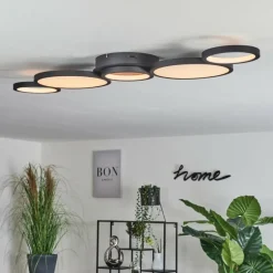 Plafonnier Carabajal LED Noir, 1 lumière