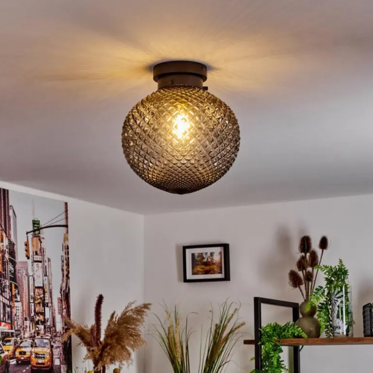 Plafonnier Caracoles Noir, 1 lumière