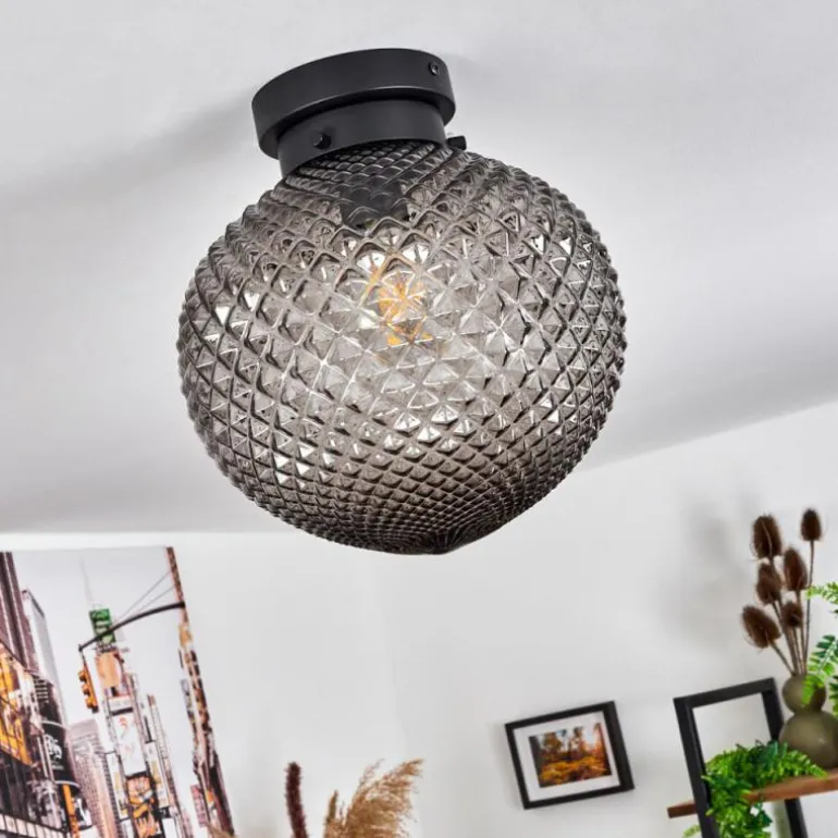 Plafonnier Caracoles Noir, 1 lumière