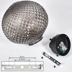 Plafonnier Caracoles Noir, 1 lumière